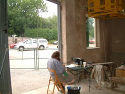 Rob Linton sets up in new building, ready to broadcast